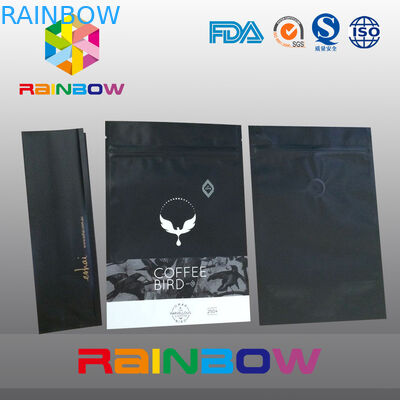 los bolsos del escudete de la parte inferior de 250g Matt, se levantan los bolsos de la bolsa para el empaquetado del café