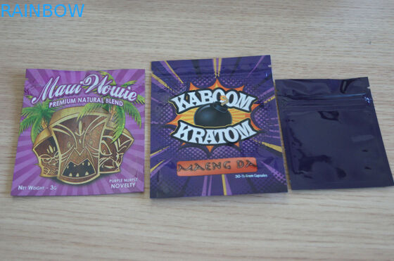 bolso Ziplock del polvo de 3g Xxx Kratom/bolso de empaquetado del incienso herbario de Kratom