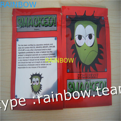 Bolso lateral de la cremallera del sello del bolso tres herbarios del incienso/bolso herbario de encargo del incienso para el bolso de la bolsita de 1g /2g /3g/4g/5g para el polvo