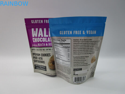 La etiqueta privada se levanta la bolsa de la cremallera, papel de aluminio de empaquetado de los snacks