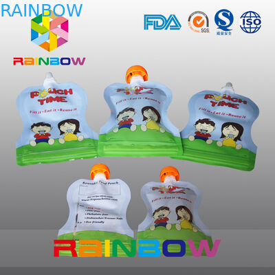 Bolsas echadas en chorro transparentes Ziplock que empaquetan para el zumo de fruta/la leche