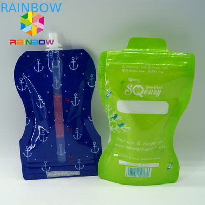 Bolsas echadas en chorro transparentes Ziplock que empaquetan para el zumo de fruta/la leche
