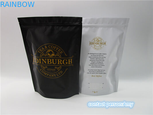 Levántese las bolsas plásticas que empaquetan, bolsos del café de café del papel de aluminio que desgasifican la válvula