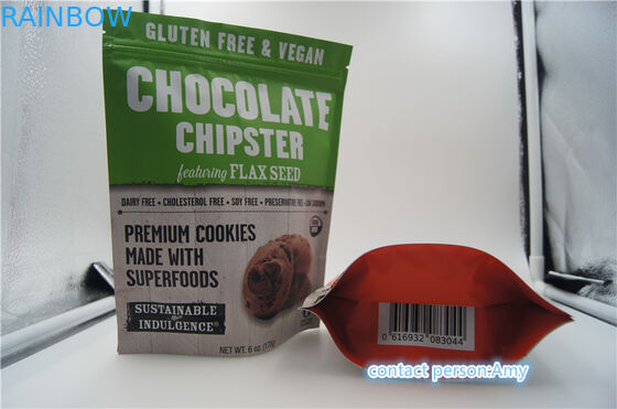 galleta promocional del chocolate de 2017 nuevos diseños que empaqueta la bolsa del queso de bag/10oz con la cremallera