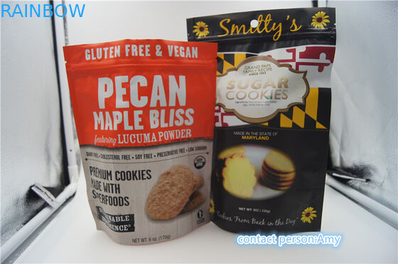 Bolsos de empaquetado/bolsita para las galletas, bolsa de los snacks plásticos del queso 10oz con la cremallera