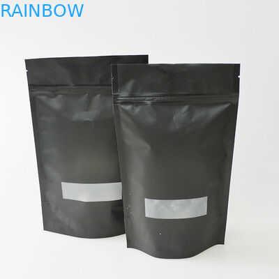 Las bolsas plásticas ziplock que se puede volver a sellar que empaquetan, negro mate se levantan la bolsa