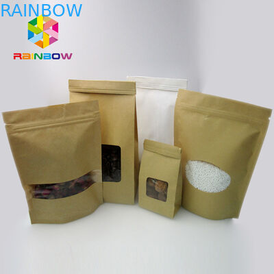 Bolsa lateral modificada para requisitos particulares bolsas de papel/3 que se puede volver a sellar del sello de Kraft del café del lazo de la lata