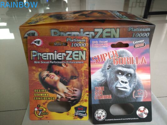 Las píldoras masculinas del aumento despejan los materiales de empaquetado del papel/PP de la ampolla