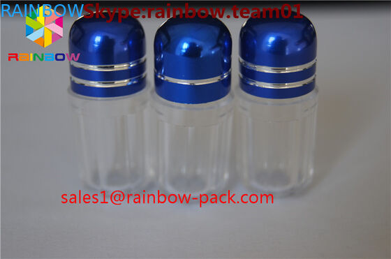 Botellas vacías de la medicina del pequeño sexo con el casquillo de la hoja del aliminum, cubierta de la cáscara de la bala