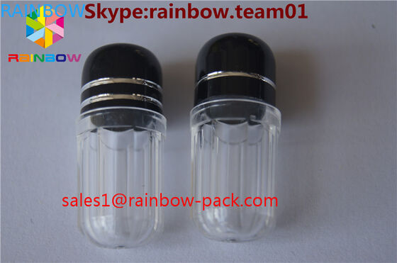 botella de píldora del sexo de la cápsula del envase de plástico del envase de la botella de píldora del sexo de la botella de píldora con las botellas de píldora plásticas del casquillo del metal