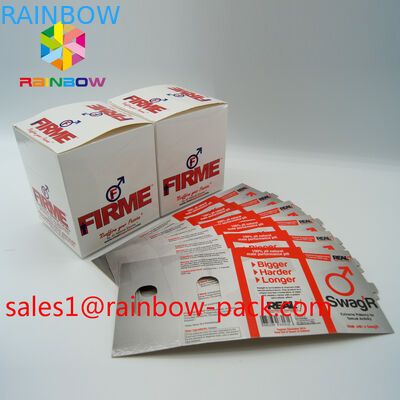 Las píldoras del aumento del sexo de la caja de presentación de la mamba negra que empaquetan la tarjeta 3D efectúan la píldora del sexo