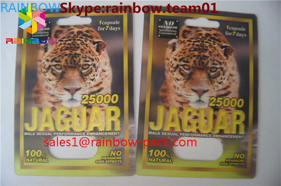 la aduana lenticular de la tarjeta del plástico 3D de FX 25000 de la tarjeta de la impresión 3D imprimió el sexo del rinoceronte V7 3D pillspackaging la tarjeta de la píldora del sexo 3D