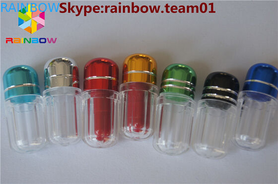 La botella de píldora vacía del sexo de las botellas de píldora del rinoceronte en venta con la cápsula del casquillo del anillo formó las botellas de píldora al por mayor del envase