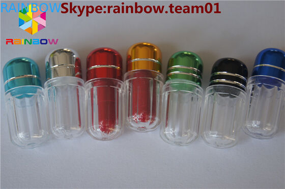 el plástico vacío encapsula la ampolla rhino7 del casquillo del metal y el rinoceronte 25 cápsulas vacías del plástico de las cápsulas vacías del color encapsula la caja