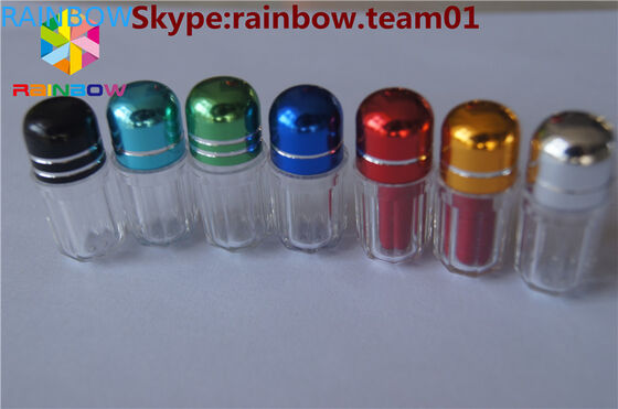 cápsulas de plástico vacías recipiente de píldoras caja de cápsulas recipiente de forma de cápsula botella de forma de cápsula hexagonal