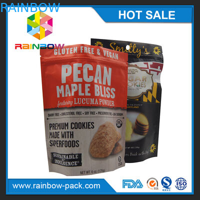 el café de empaquetado de la vitamina del escudete del bolso de la cerradura de la cremallera friega la bolsa de empaquetado de empaquetado del papel de aluminio del repuesto del puf de los bolsos