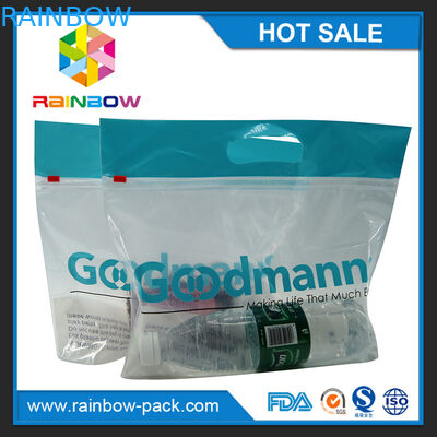 El bolso ziplock del resbalador del PE con el logotipo se levanta bolsos delanteros claros de la cerradura de la cremallera del bolso con el frente ziplock impreso código del claro del bolso del upc