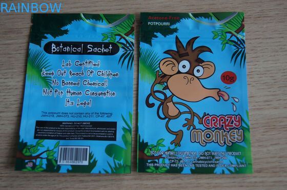 Especias botánicas del extracto que empaquetan los bolsos, las bolsas de plástico herbarias de la cerradura de la cremallera del incienso de Klimax