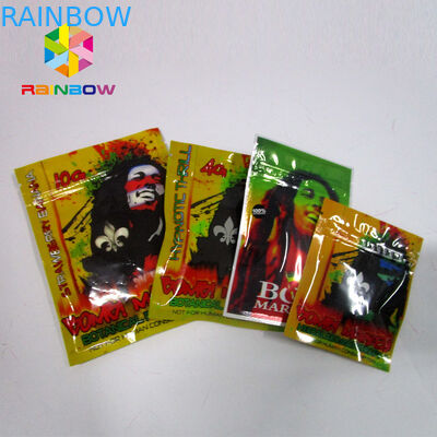 El incienso herbario de la especia que se puede volver a sellar que empaqueta, mylar ziplock empaqueta un claro lateral