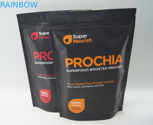 Levántese los bolsos de polvo de la proteína del papel de aluminio para 480g