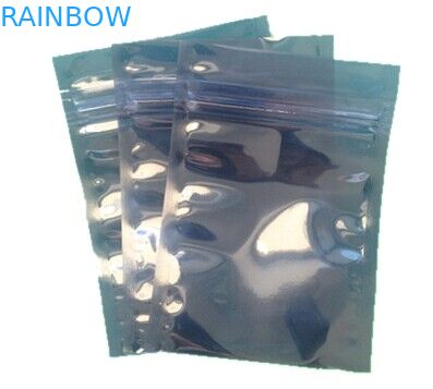 Nilón transparente/a medias transparente del bolso estático anti grande de la cerradura de plata de la cremallera