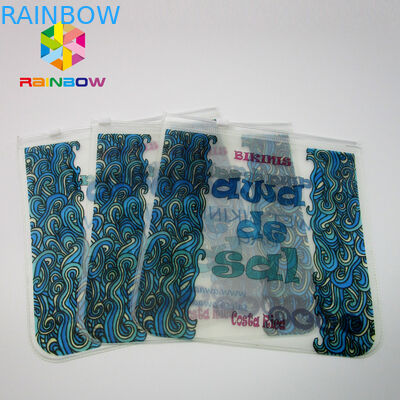 Traje de baño de encargo que embala bolsos de la cremallera del bikini del PVC