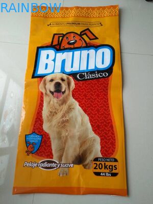 Escudete lateral de empaquetado del bolso del escudete de la bolsa del almacenamiento lateral de la comida para el pienso de animal doméstico