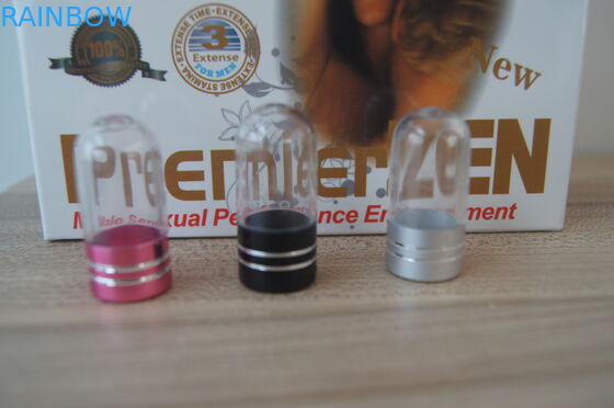 Botellas de píldoras de plástico vacías en forma de cápsula envasado en una botella PremierZen 3d Cartes de embalaje