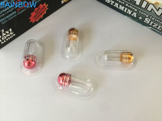 El rinoceronte rojo 69 cápsulas de la ampliación del pene sacude las botellas plásticas de la medicina de las píldoras de la bala/del sexo