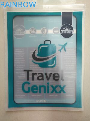 Bolso transparente claro del Pvc, sello lateral del bolso tres de la suspensión del Pvc del Pin de ropa