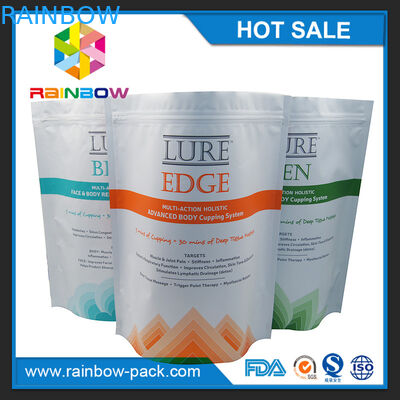 El mate modificó la impresión del logotipo para requisitos particulares se levanta la bolsa Ziplock con el escudete inferior