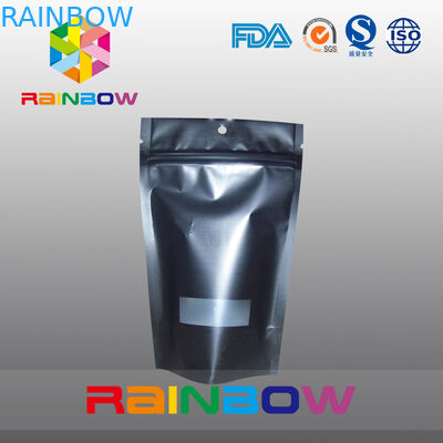 Impresión Ziplock negra mate reutilizable del fotograbado del bolso de café de Doypack a prueba de humedad