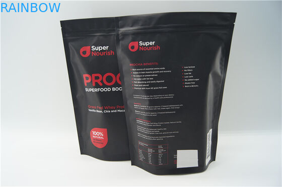 La nutrición de alta calidad del papel de aluminio coloca el bolso para arriba de empaquetado con la cremallera