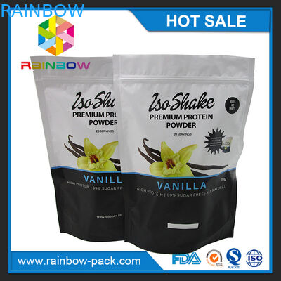 La categoría alimenticia 1kg se levanta el bolso packaing del polvo de la proteína con el ziplock