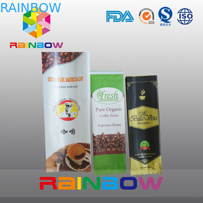 bolso de empaquetado del café lateral blanco del escudete 12oz con la válvula/la impresión de encargo