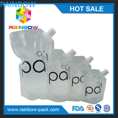 4oz/8oz/16oz transparentes se levantan la bolsa del vino con el canalón libre de BPA