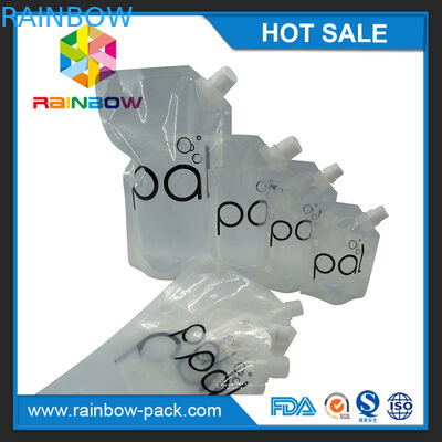 4oz/8oz/16oz transparentes se levantan la bolsa del vino con el canalón libre de BPA