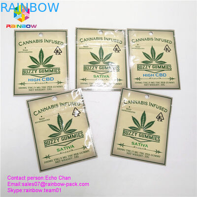 2018 nuevos cáñamos infundieron los cummies buzzy alto bolso de CBD/de THC con venta caliente ziplock en CA