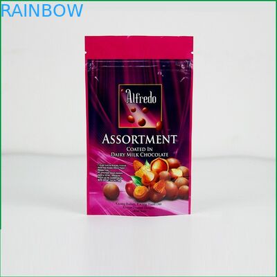 De encargo levántese el bolso de la cremallera con el logotipo para el chocolate/el bolso de empaquetado del chocolate