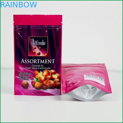 De encargo levántese el bolso de la cremallera con el logotipo para el chocolate/el bolso de empaquetado del chocolate