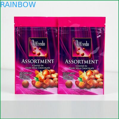 De encargo levántese el bolso de la cremallera con el logotipo para el chocolate/el bolso de empaquetado del chocolate