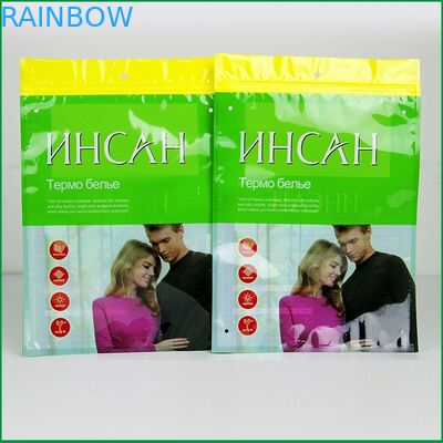 Bolsas plásticas Ziplock de encargo que empaquetan el bolso del envase de plástico de la camiseta para la ropa