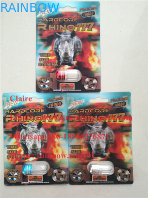 Embalaje más valorado de la píldora 3d del sexo del rinoceronte/tarjeta masculina del embalaje de la ampolla tarjeta/3d del embalaje de la píldora del aumento