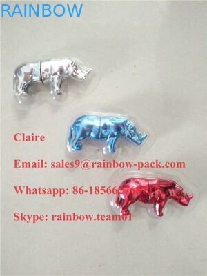 Tarjeta de empaquetado de la ampolla 3D de los E.E.U.U. de la píldora al por mayor del rinoceronte para el envase/la bala/la botella de la cápsula del rinoceronte Go