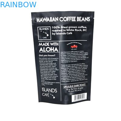 Las bolsas plásticas de encargo que empaquetan, 300g del papel de aluminio se levantan bolsos de café con la válvula