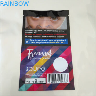 El dulce de azúcar de Cbd Thc siembra las bolsas de plástico termosoldables, bolsita del papel de aluminio para Cbd gomoso