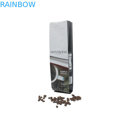 La aduana imprimió el paquete alineado hoja lateral 500g 1kg de la venta al por mayor del bolso de café del escudete