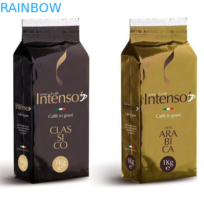 Bolsos de empaquetado plásticos que se puede volver a sellar del grano de café del papel de aluminio de los bolsos de café del escudete lateral con la válvula 1kg