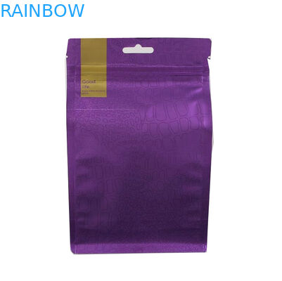 Bolso de empaquetado de aluminio del papel de la lata del lazo del bloque del café plano al por mayor de la parte inferior con la válvula 500g 1kg de la desgasificación