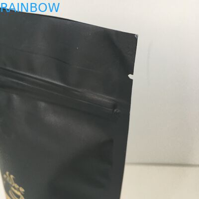 Bolsas plásticas alineadas del papel de aluminio del logotipo del oro de la etiqueta privada que empaquetan el bolso con la válvula